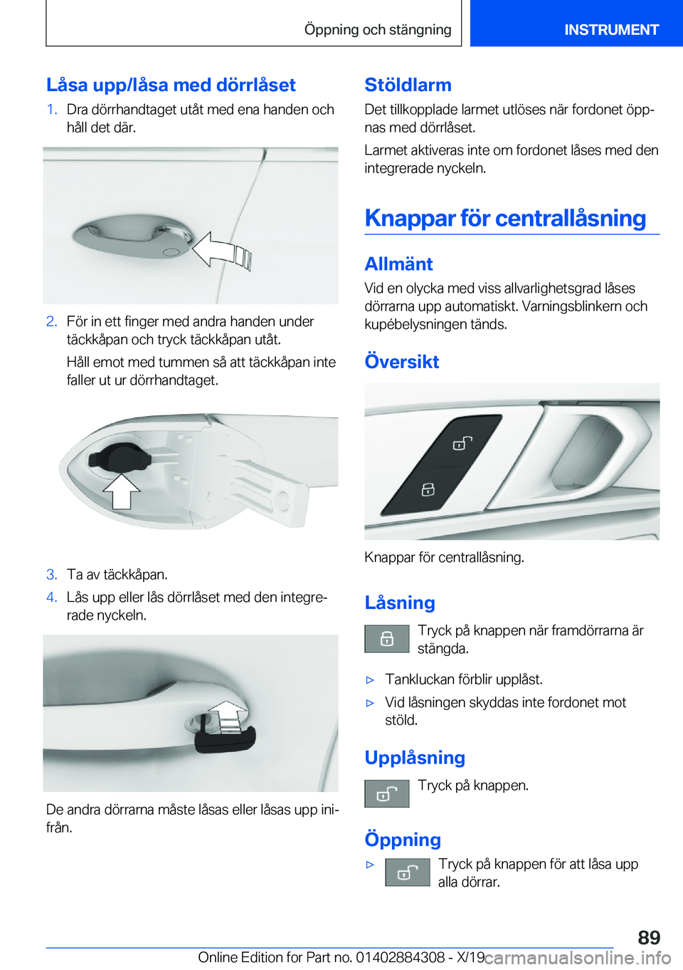 BMW 8 SERIES GRAN COUPE 2020  InstruktionsbÖcker (in Swedish) �L�å�s�a��u�p�p�/�l�å�s�a��m�e�d��d�