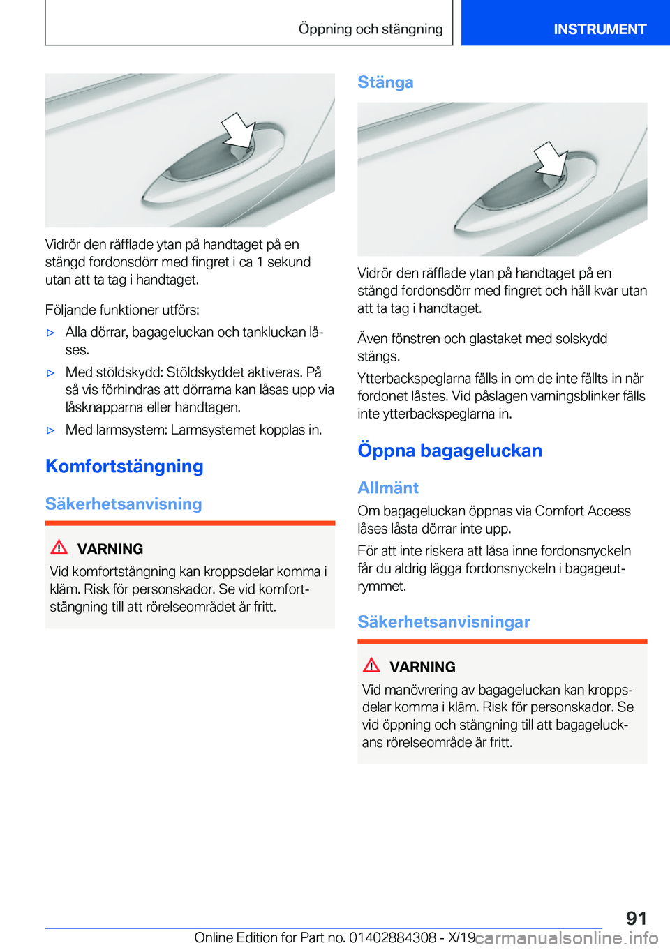 BMW 8 SERIES GRAN COUPE 2020  InstruktionsbÖcker (in Swedish) �V�i�d�r�