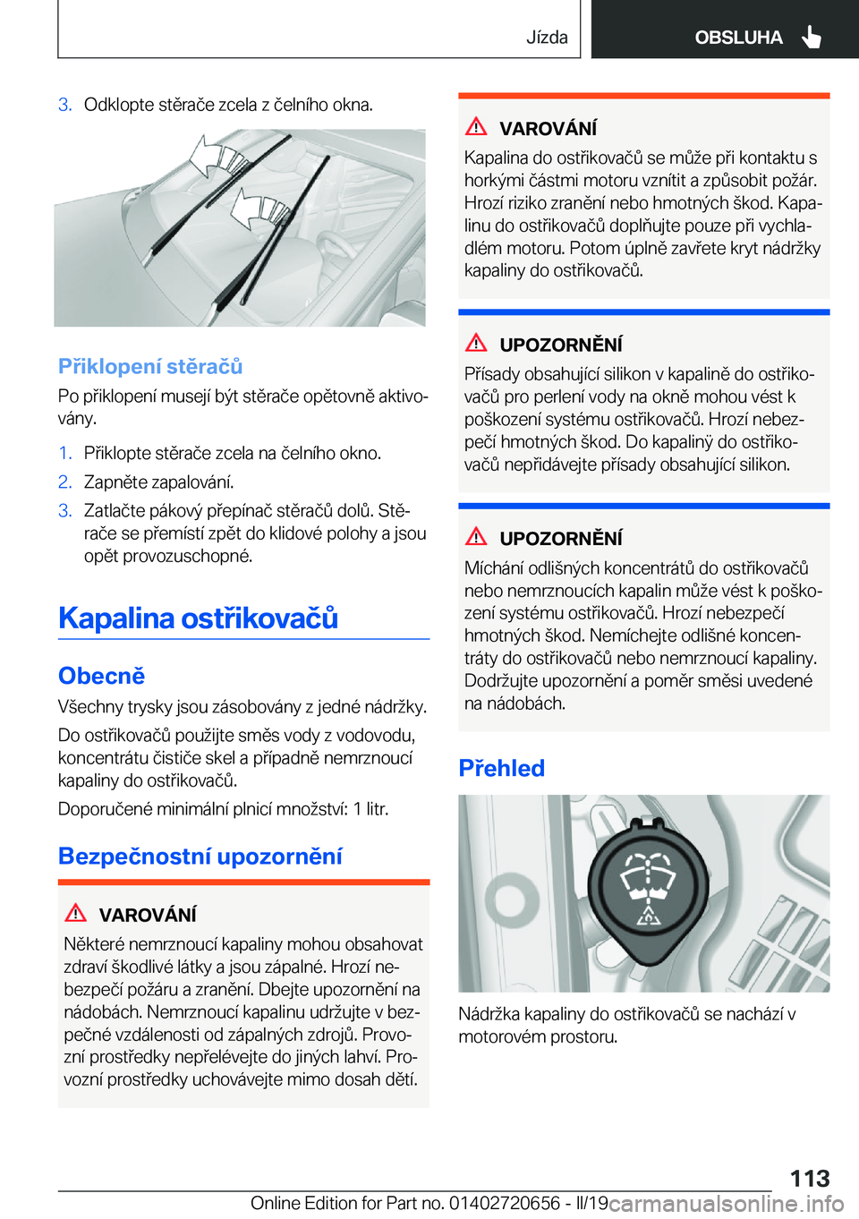 BMW M2 2020  Návod na použití (in Czech) �3�.�O�d�k�l�o�p�t�e��s�t�