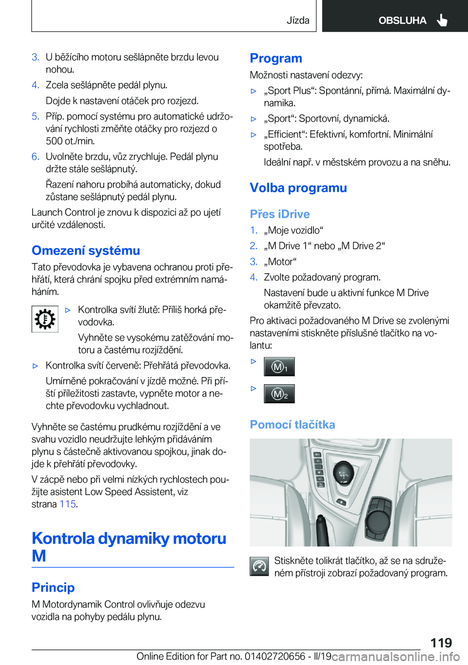 BMW M2 2020  Návod na použití (in Czech) �3�.�U��b�