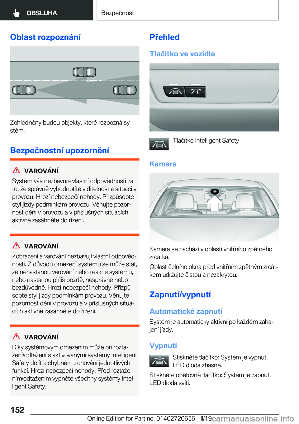 BMW M2 2020  Návod na použití (in Czech) �O�b�l�a�s�t��r�o�z�p�o�z�n�