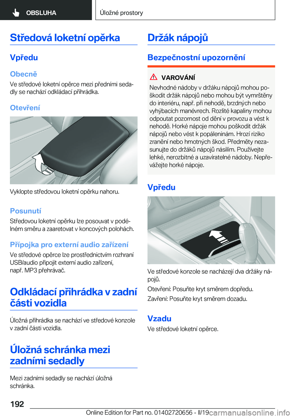 BMW M2 2020  Návod na použití (in Czech) �S�t�e�d�o�v�
