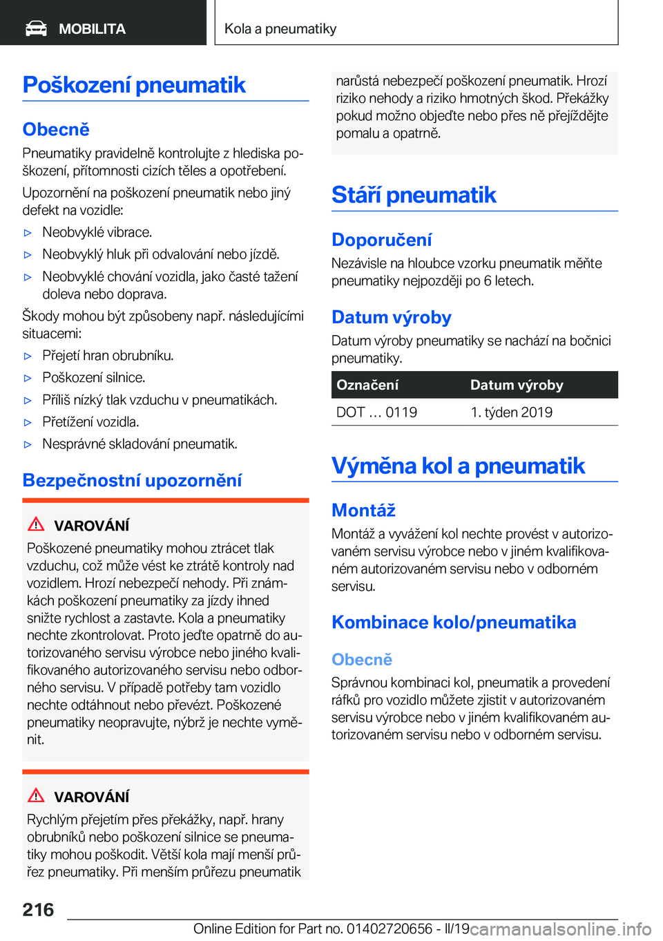 BMW M2 2020  Návod na použití (in Czech) �P�o	�k�o�z�e�n�