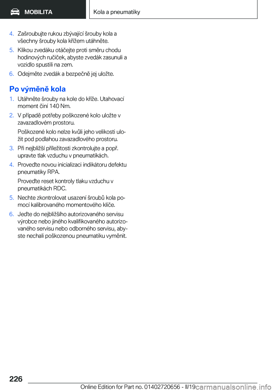 BMW M2 2020  Návod na použití (in Czech) �4�.�Z�a(�r�o�u�b�u�j�t�e��r�u�k�o�u��z�b�