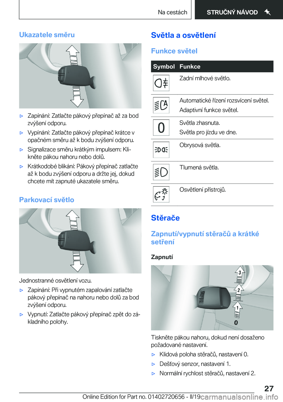 BMW M2 2020  Návod na použití (in Czech) �U�k�a�z�a�t�e�l�e��s�m�ě�r�u'x�Z�a�p�