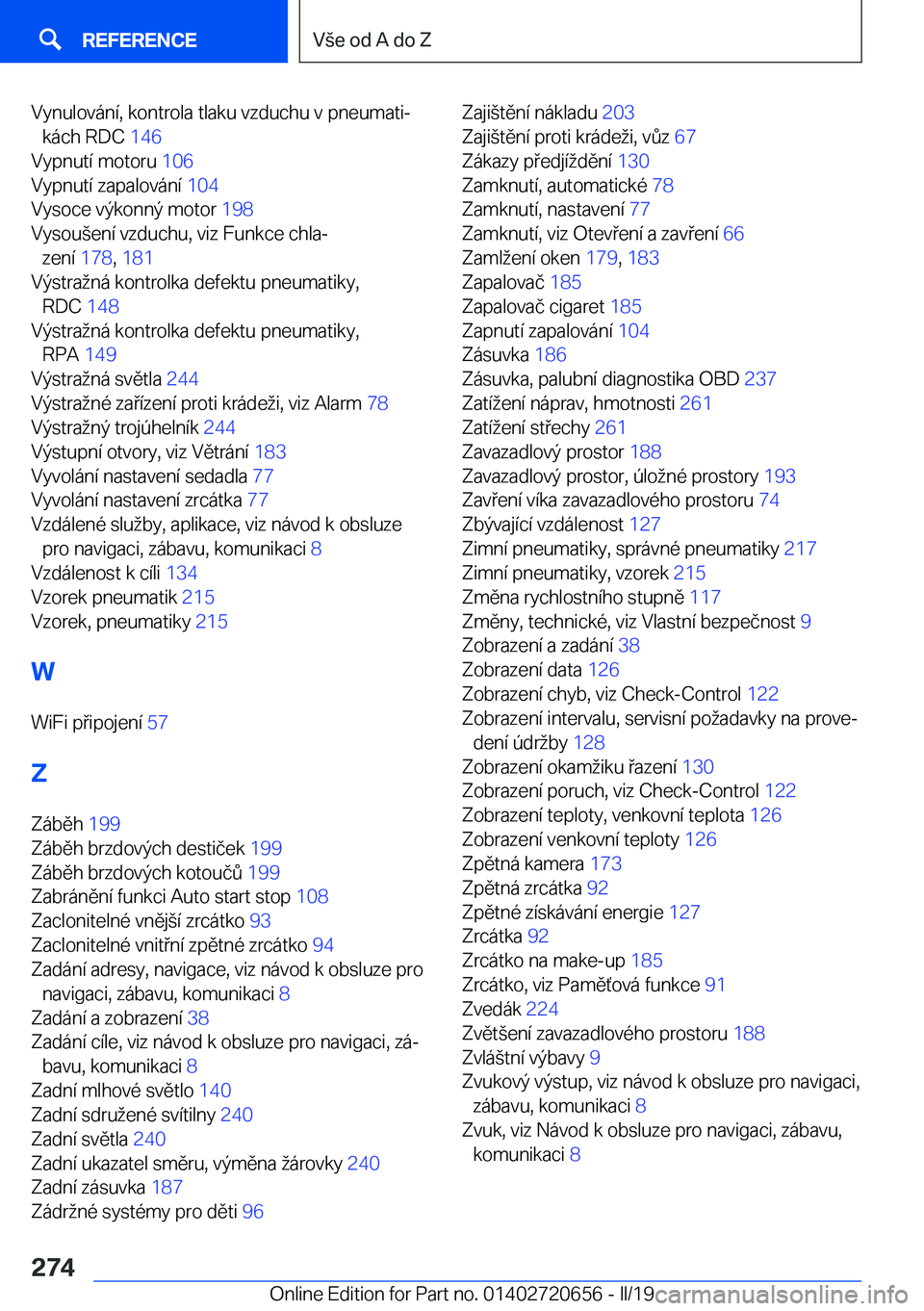 BMW M2 2020  Návod na použití (in Czech) �V�y�n�u�l�o�v�