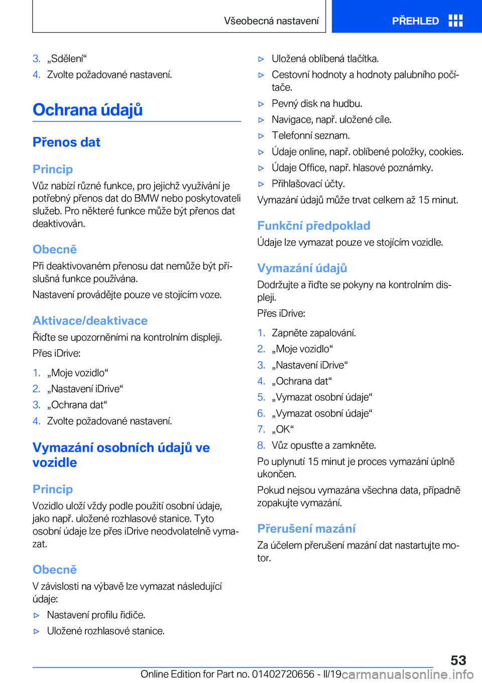 BMW M2 2020  Návod na použití (in Czech) �3�.x�S�d�