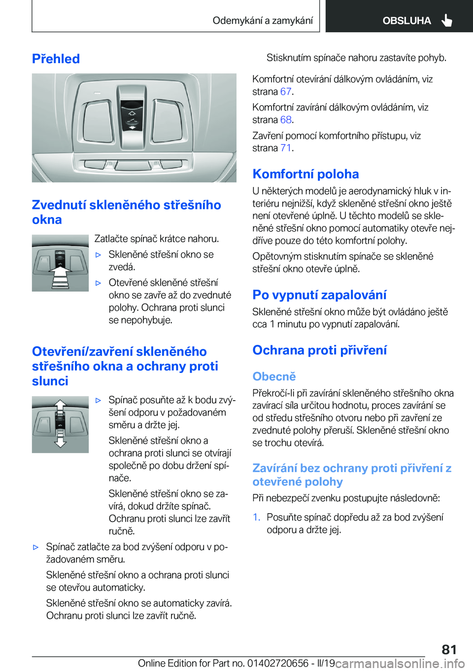 BMW M2 2020  Návod na použití (in Czech) �P�e�h�l�e�d
�Z�v�e�d�n�u�t�