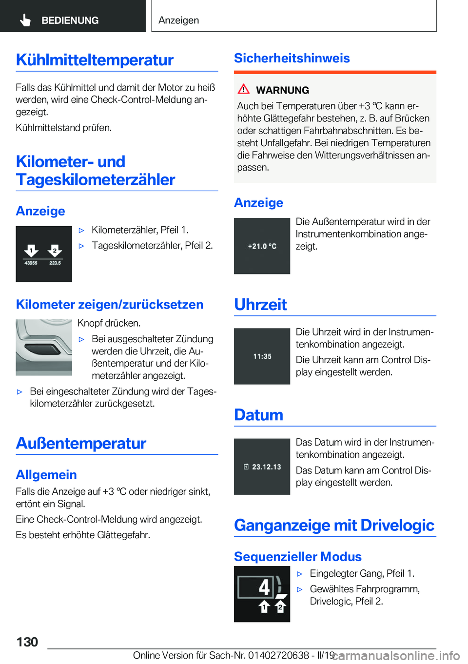 BMW M2 2020  Betriebsanleitungen (in German) �K�