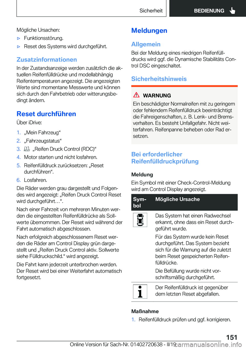BMW M2 2020  Betriebsanleitungen (in German) �M�