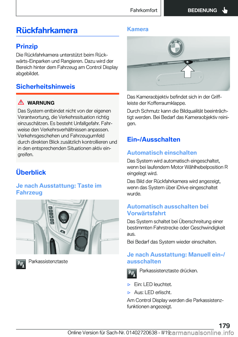 BMW M2 2020  Betriebsanleitungen (in German) �R�