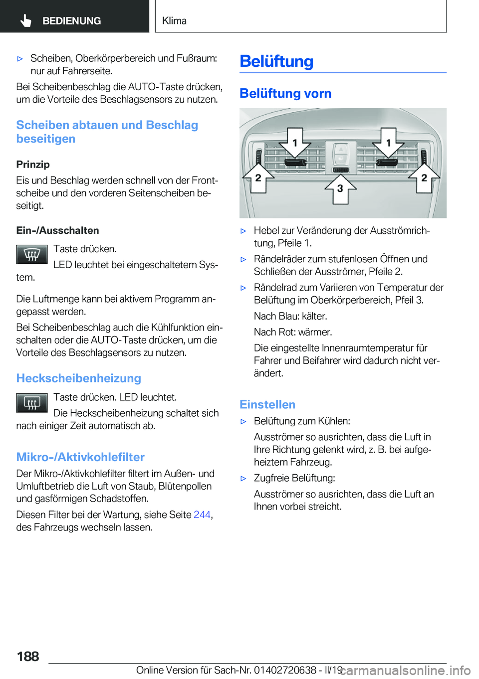 BMW M2 2020  Betriebsanleitungen (in German) 'x�S�c�h�e�i�b�e�n�,��O�b�e�r�k�