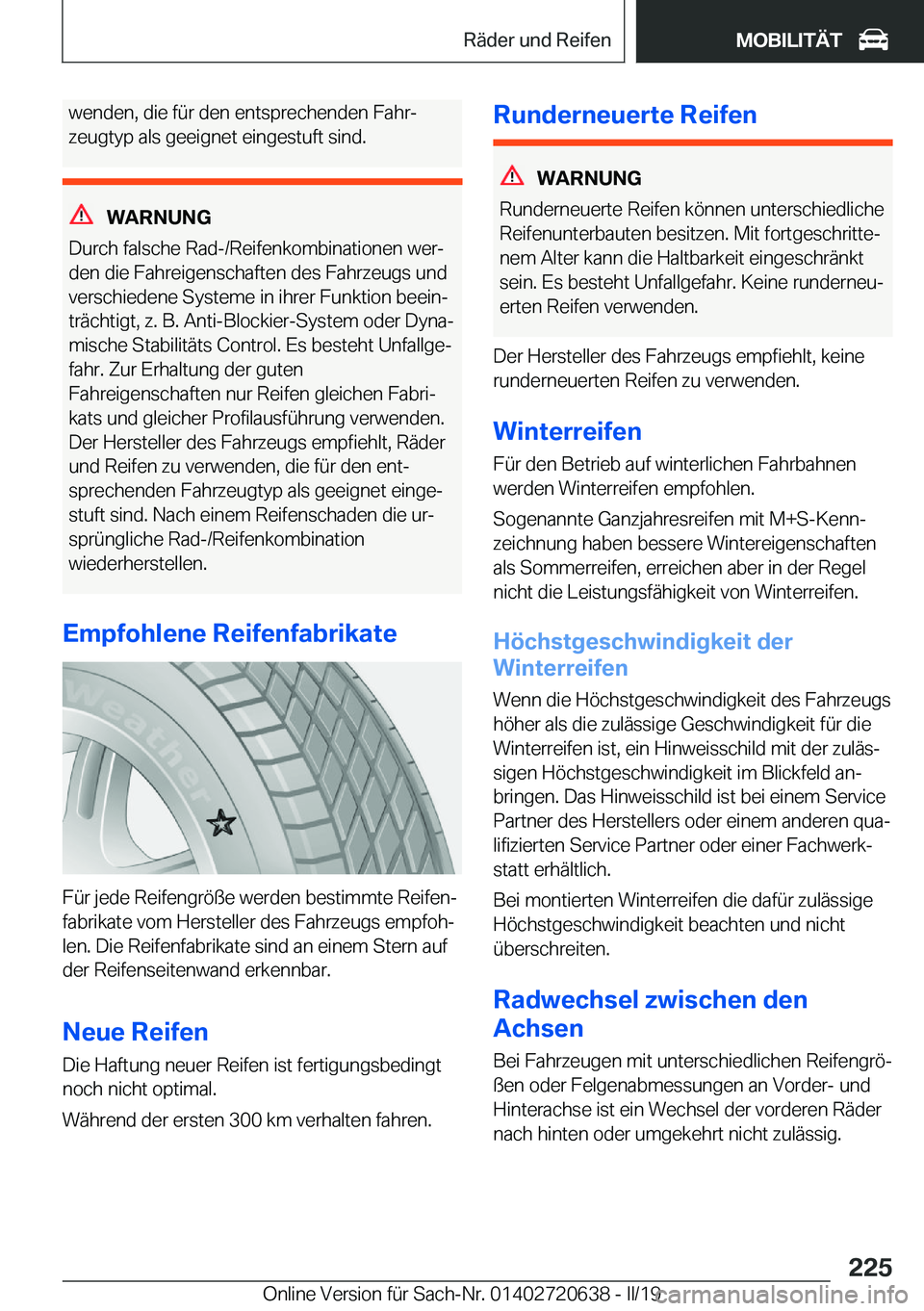 BMW M2 2020  Betriebsanleitungen (in German) �w�e�n�d�e�n�,��d�i�e��f�