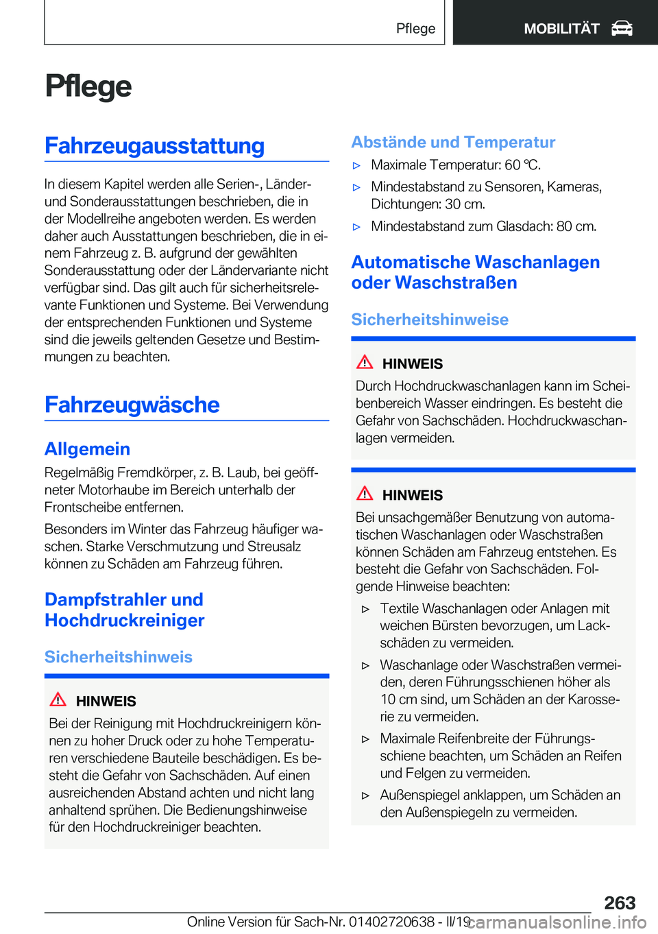 BMW M2 2020  Betriebsanleitungen (in German) �P�f�l�e�g�e�F�a�h�r�z�e�u�g�a�u�s�s�t�a�t�t�u�n�g
�I�n��d�i�e�s�e�m��K�a�p�i�t�e�l��w�e�r�d�e�n��a�l�l�e��S�e�r�i�e�n�-�,��L�