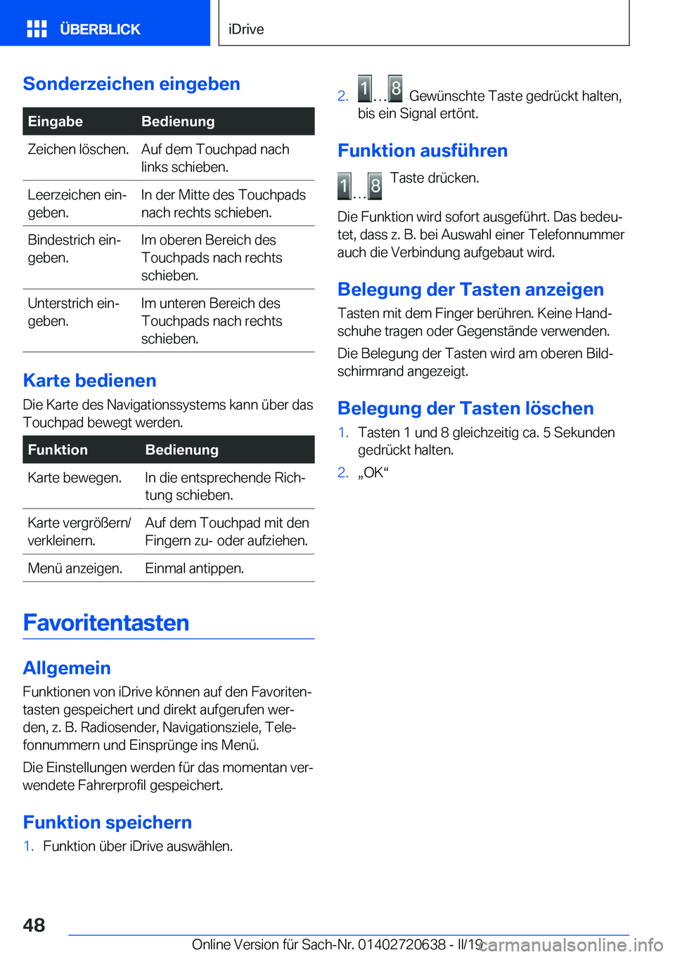 BMW M2 2020  Betriebsanleitungen (in German) �S�o�n�d�e�r�z�e�i�c�h�e�n��e�i�n�g�e�b�e�n�E�i�n�g�a�b�e�B�e�d�i�e�n�u�n�g�Z�e�i�c�h�e�n��l�