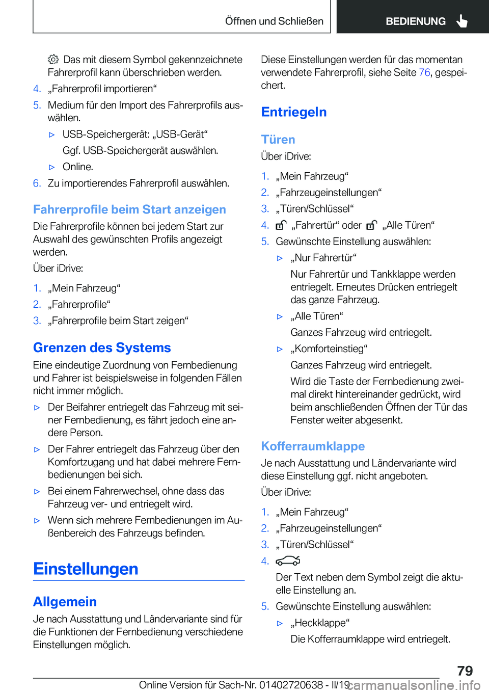 BMW M2 2020  Betriebsanleitungen (in German) ���D�a�s��m�i�t��d�i�e�s�e�m��S�y�m�b�o�l��g�e�k�e�n�n�z�e�i�c�h�n�e�t�e
�F�a�h�r�e�r�p�r�o�f�i�l��k�a�n�n��