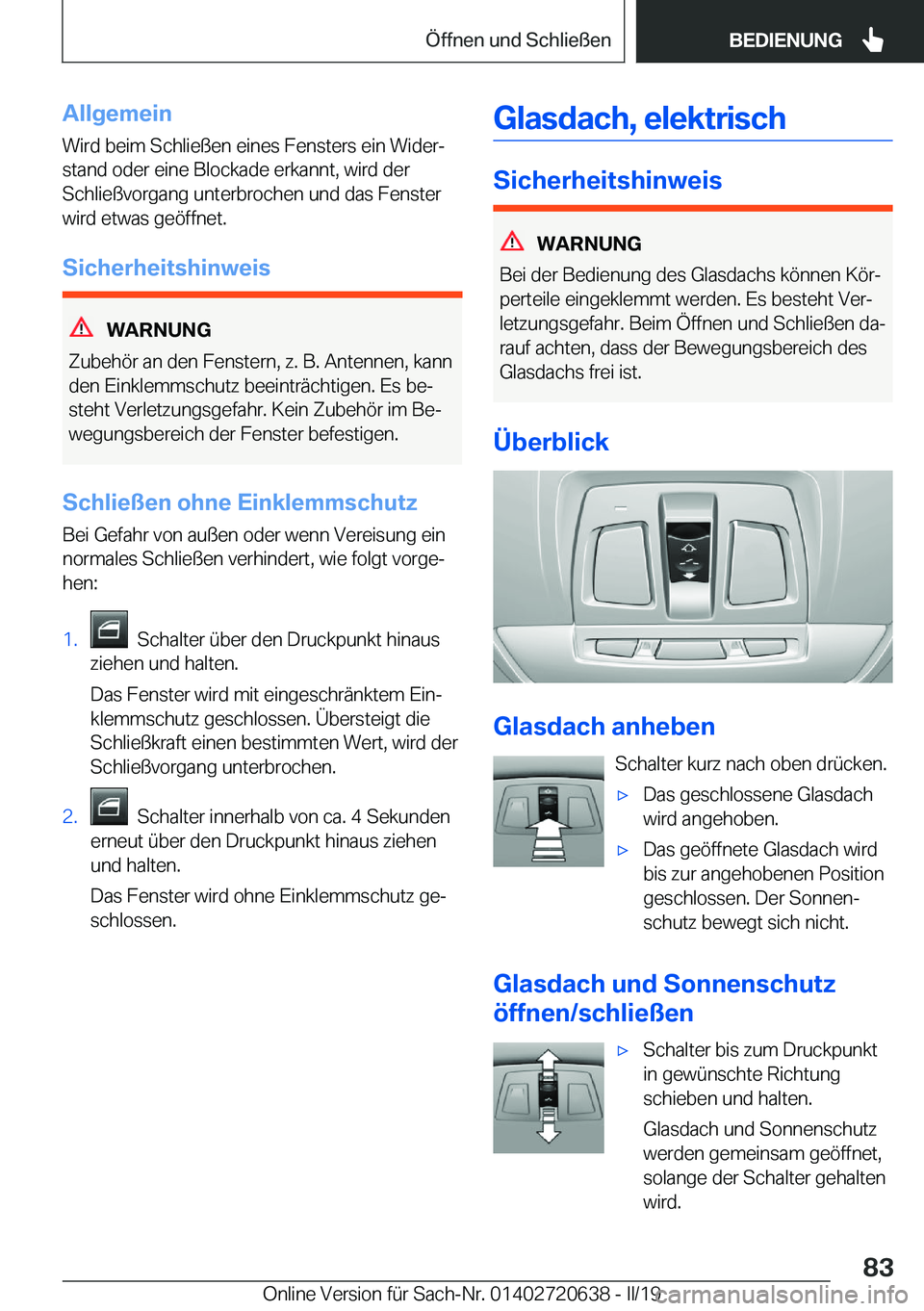 BMW M2 2020  Betriebsanleitungen (in German) �A�l�l�g�e�m�e�i�n�W�i�r�d��b�e�i�m��S�c�h�l�i�e�