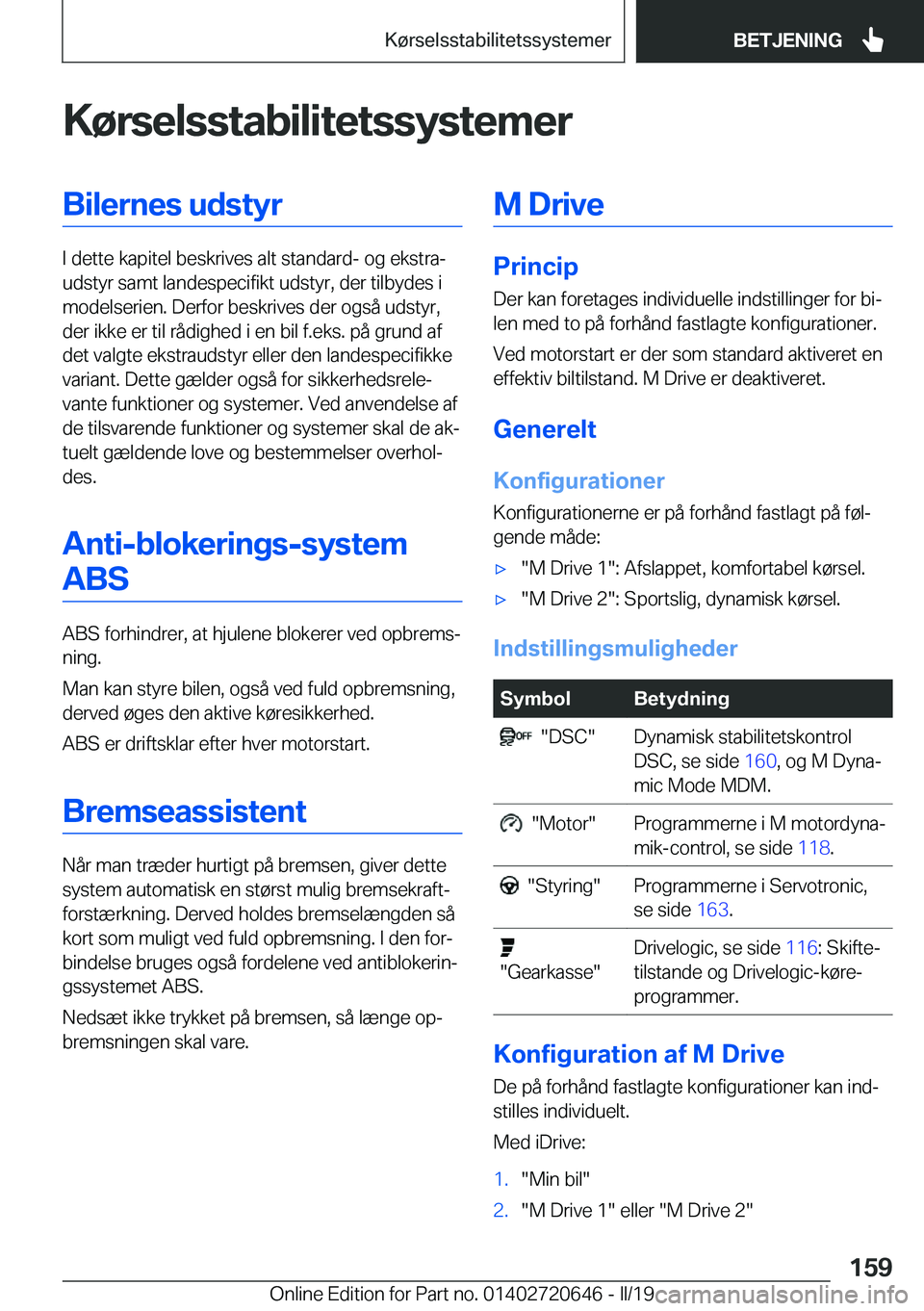 BMW M2 2020  InstruktionsbØger (in Danish) �K�