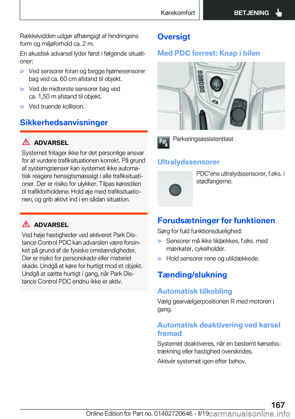 BMW M2 2020  InstruktionsbØger (in Danish) �R�æ�k�k�e�v�i�d�d�e�n��u�d�g�