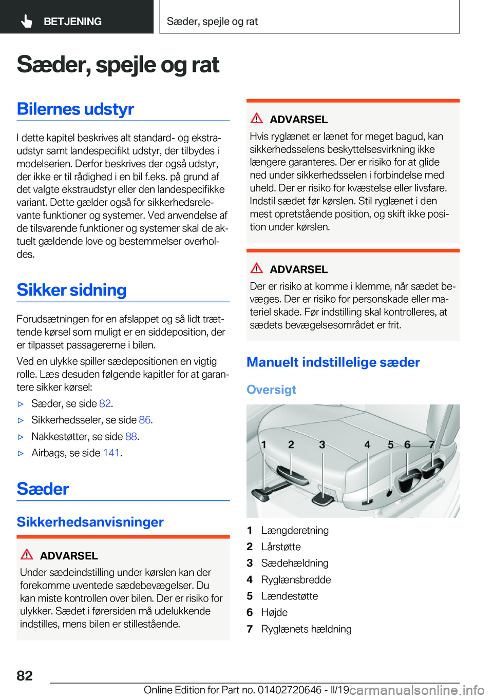BMW M2 2020  InstruktionsbØger (in Danish) �S�æ�d�e�r�,��s�p�e�j�l�e��o�g��r�a�t�B�i�l�e�r�n�e�s��u�d�s�t�y�r
�I��d�e�t�t�e��k�a�p�i�t�e�l��b�e�s�k�r�i�v�e�s��a�l�t��s�t�a�n�d�a�r�d�-��o�g��e�k�s�t�r�aj
�u�d�s�t�y�r��s�a�m�t��l�