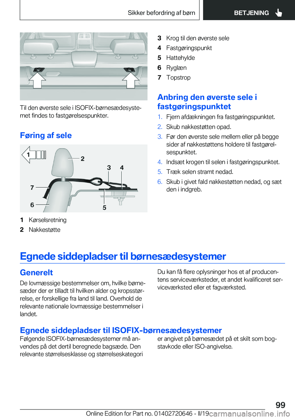 BMW M2 2020  InstruktionsbØger (in Danish) �T�i�l��d�e�n��