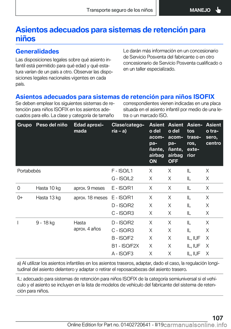 BMW M2 2020  Manuales de Empleo (in Spanish) �A�s�i�e�n�t�o�s��a�d�e�c�u�a�d�o�s��p�a�r�a��s�i�s�t�e�m�a�s��d�e��r�e�t�e�n�c�i�