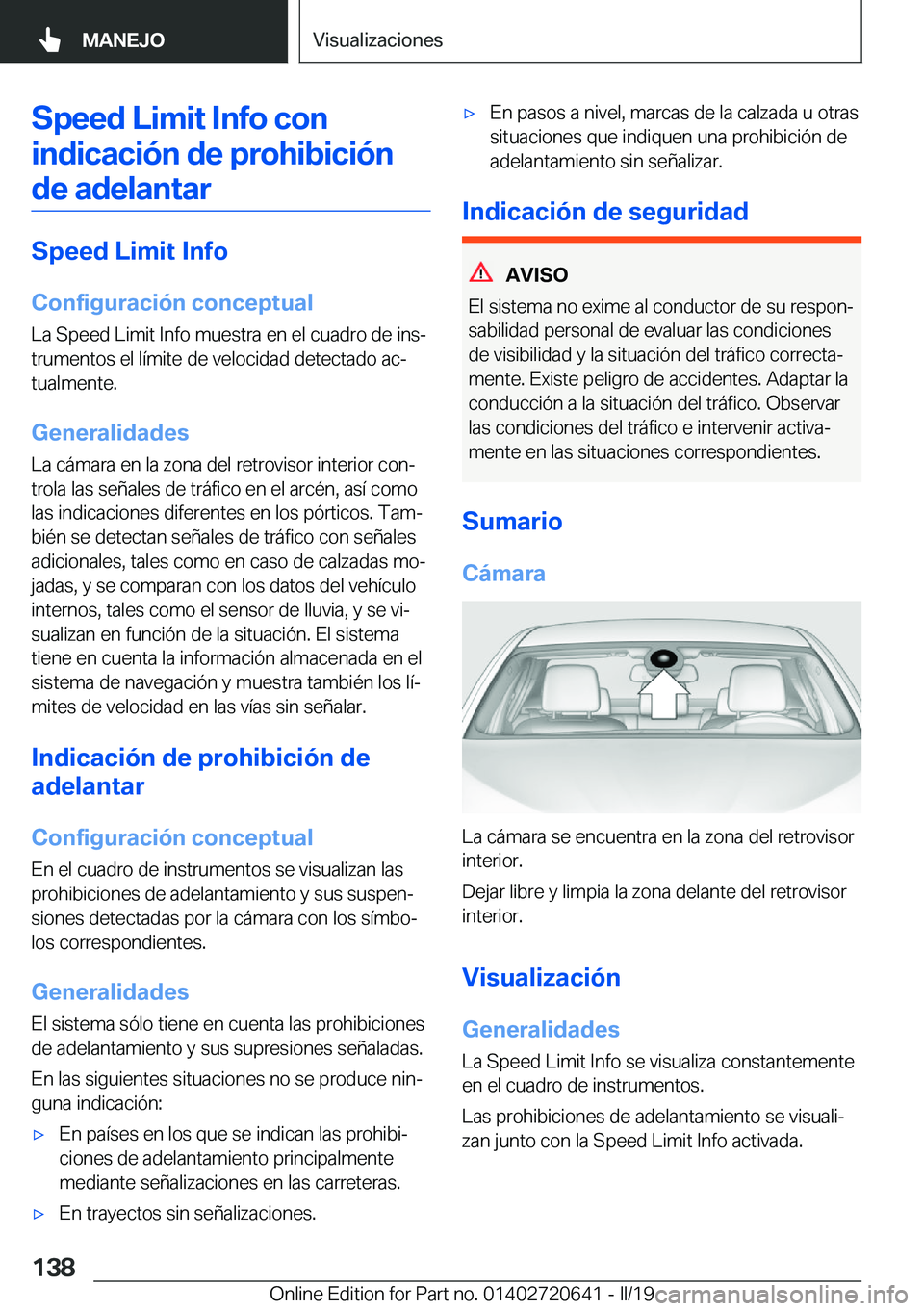 BMW M2 2020  Manuales de Empleo (in Spanish) �S�p�e�e�d��L�i�m�i�t��I�n�f�o��c�o�n�i�n�d�i�c�a�c�i�