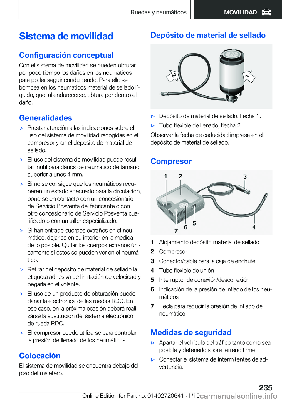 BMW M2 2020  Manuales de Empleo (in Spanish) �S�i�s�t�e�m�a��d�e��m�o�v�i�l�i�d�a�d
�C�o�n�f�i�g�u�r�a�c�i�