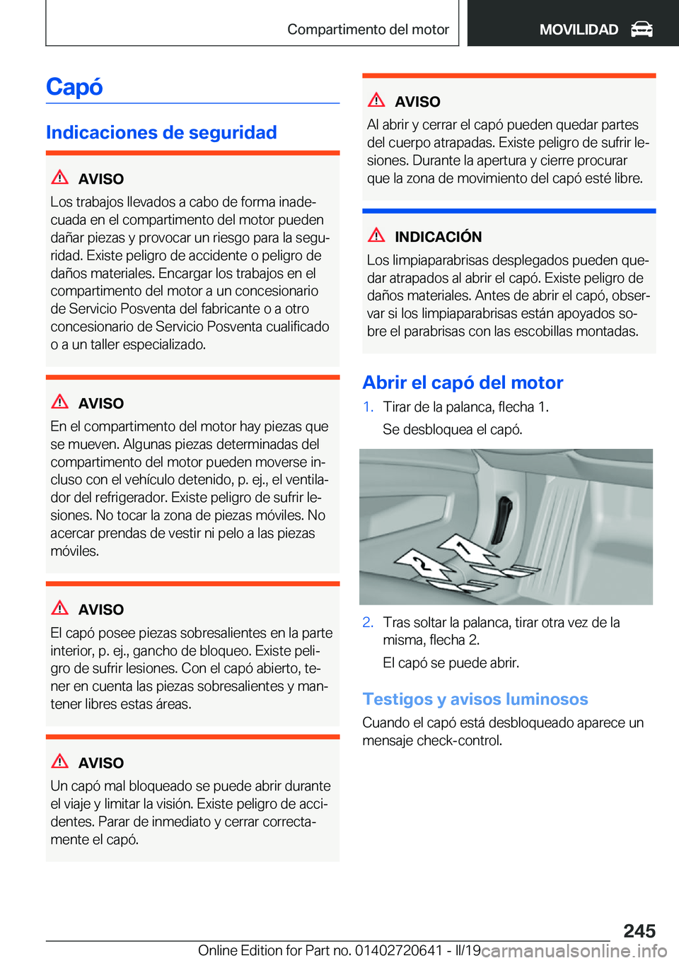 BMW M2 2020  Manuales de Empleo (in Spanish) �C�a�p�