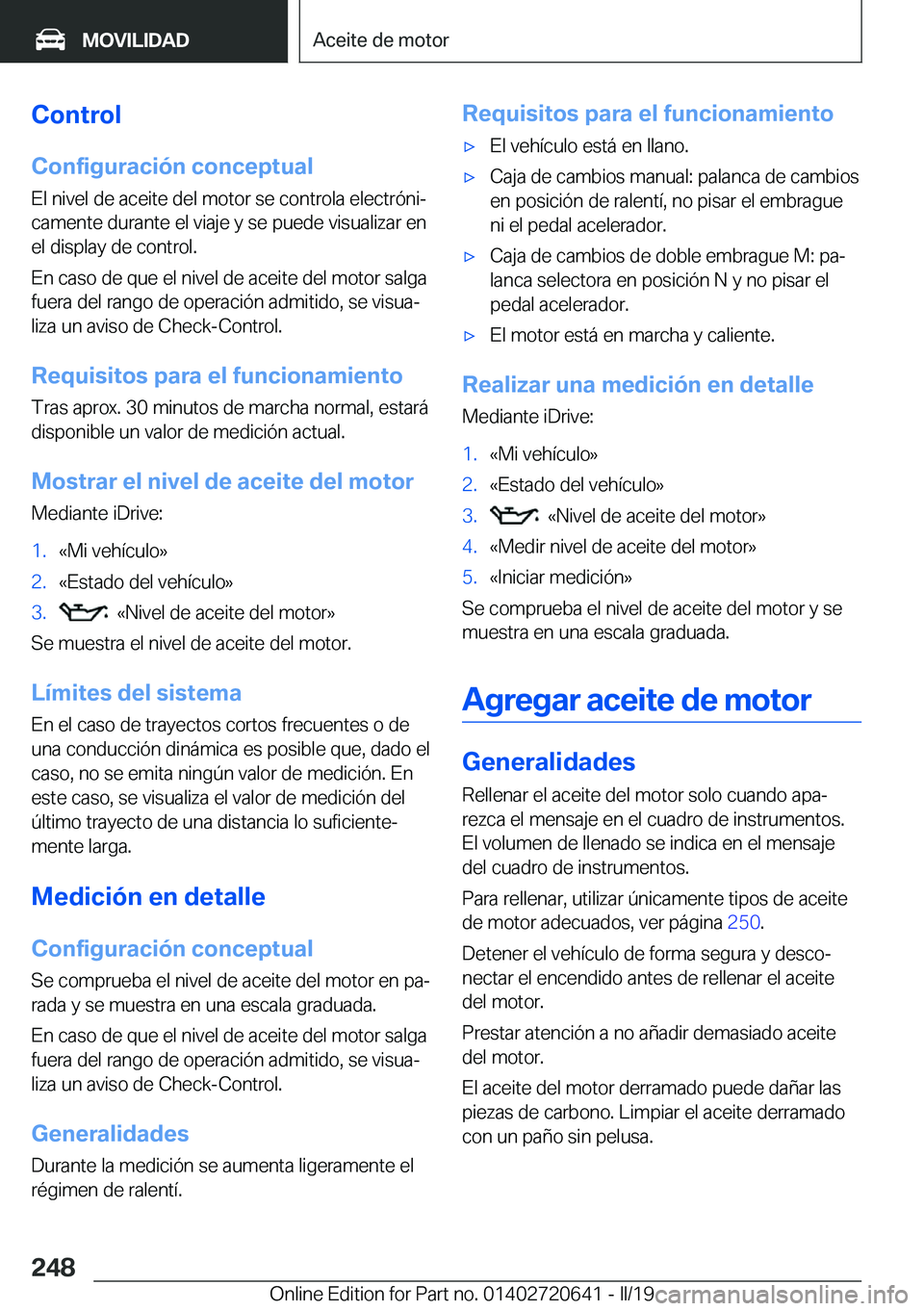BMW M2 2020  Manuales de Empleo (in Spanish) �C�o�n�t�r�o�l
�C�o�n�f�i�g�u�r�a�c�i�