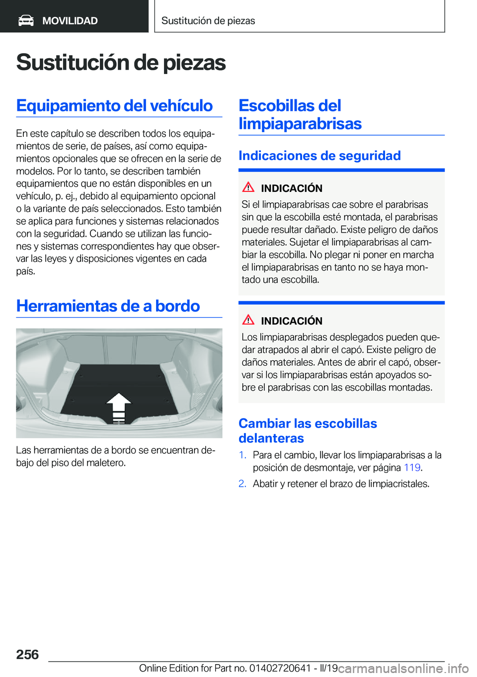 BMW M2 2020  Manuales de Empleo (in Spanish) �S�u�s�t�i�t�u�c�i�