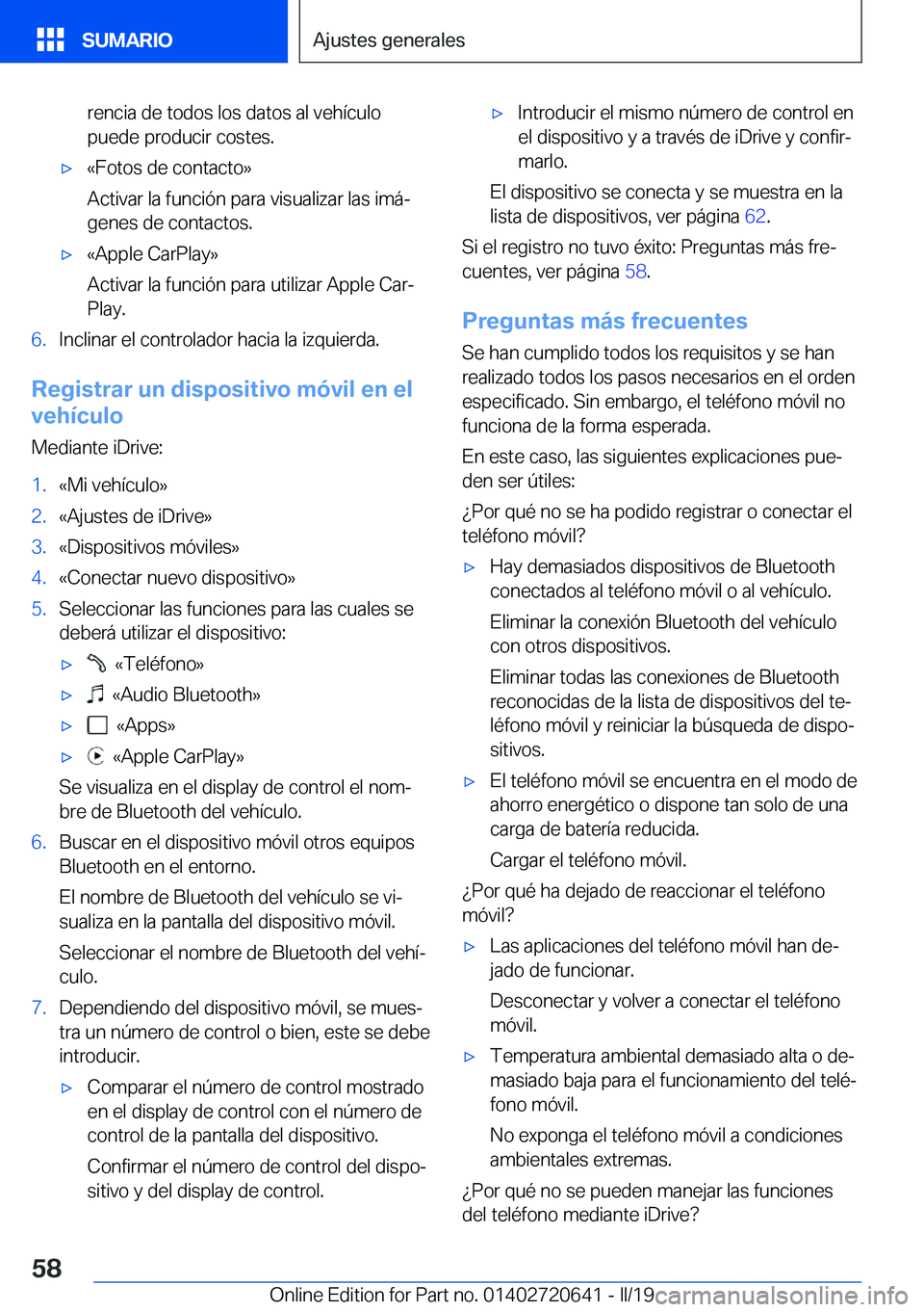 BMW M2 2020  Manuales de Empleo (in Spanish) �r�e�n�c�i�a��d�e��t�o�d�o�s��l�o�s��d�a�t�o�s��a�l��v�e�h�