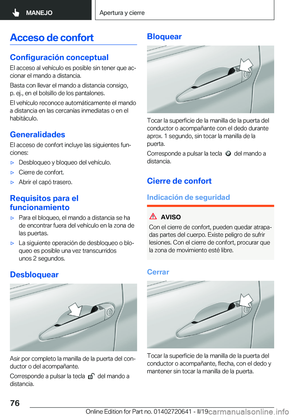 BMW M2 2020  Manuales de Empleo (in Spanish) �A�c�c�e�s�o��d�e��c�o�n�f�o�r�t
�C�o�n�f�i�g�u�r�a�c�i�