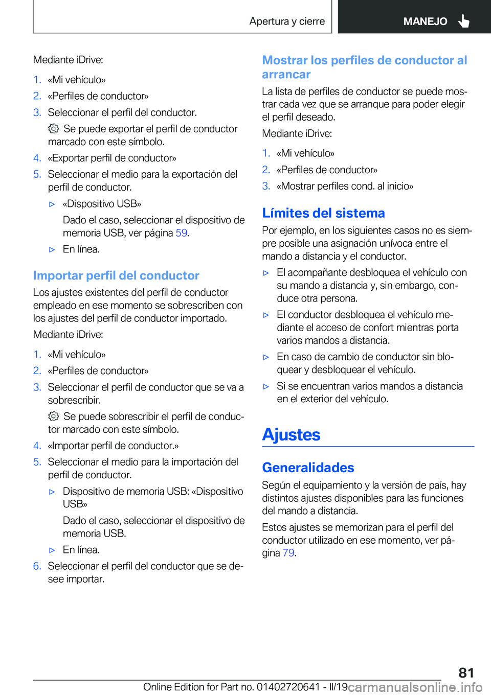 BMW M2 2020  Manuales de Empleo (in Spanish) �M�e�d�i�a�n�t�e��i�D�r�i�v�e�:�1�.�«�M�i��v�e�h�