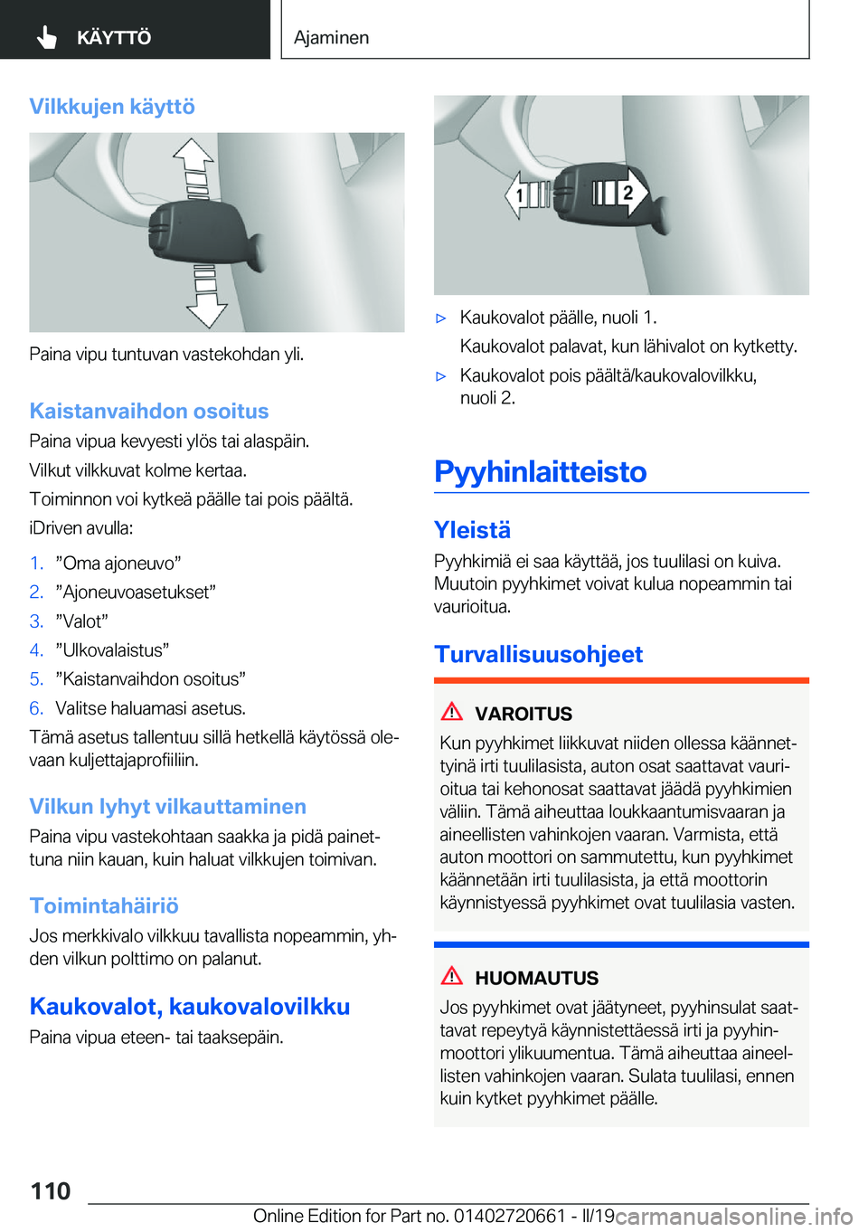 BMW M2 2020  Omistajan Käsikirja (in Finnish) �V�i�l�k�k�u�j�e�n��k�