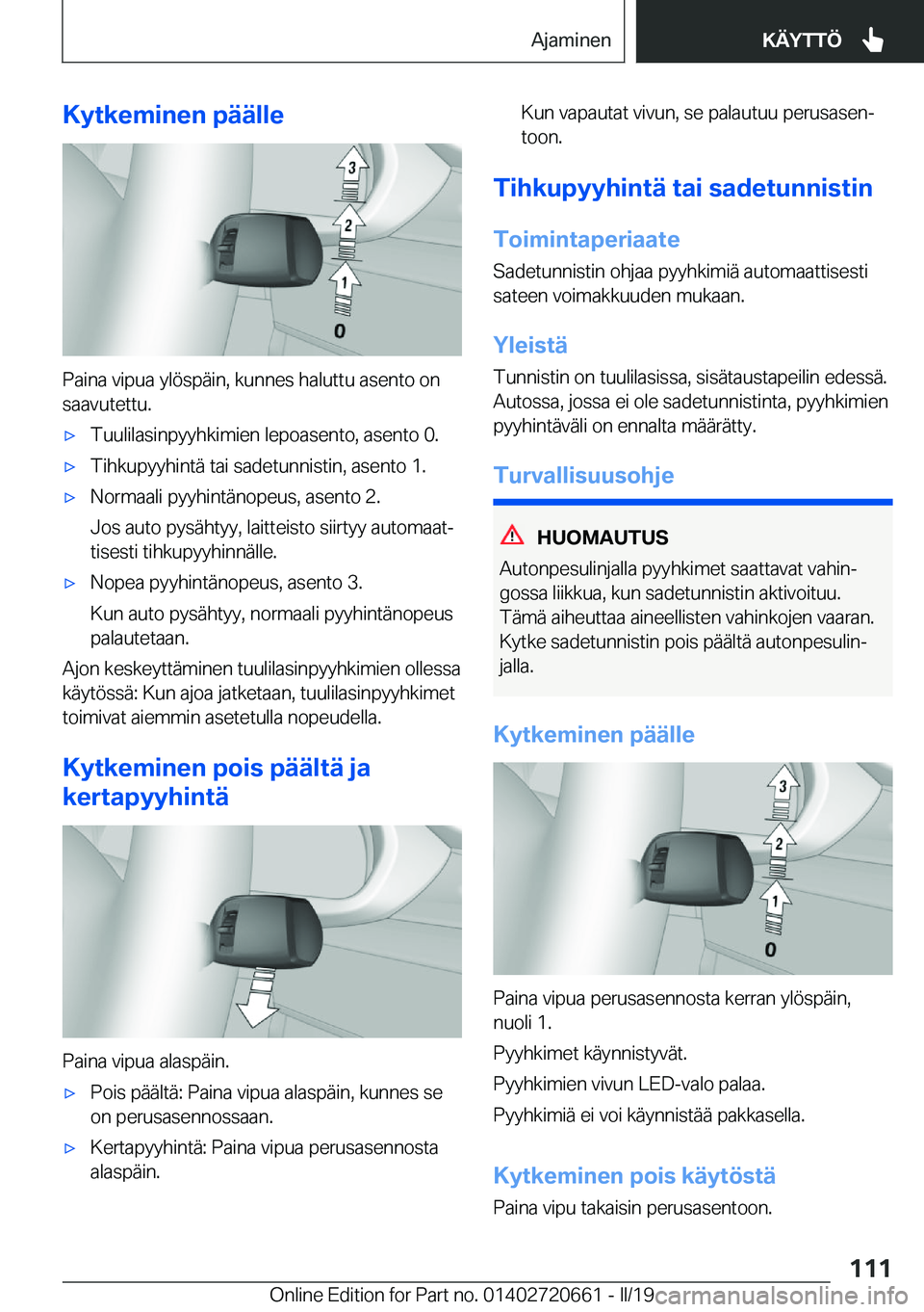 BMW M2 2020  Omistajan Käsikirja (in Finnish) �K�Z�t�k�e�m�i�n�e�n��p�
