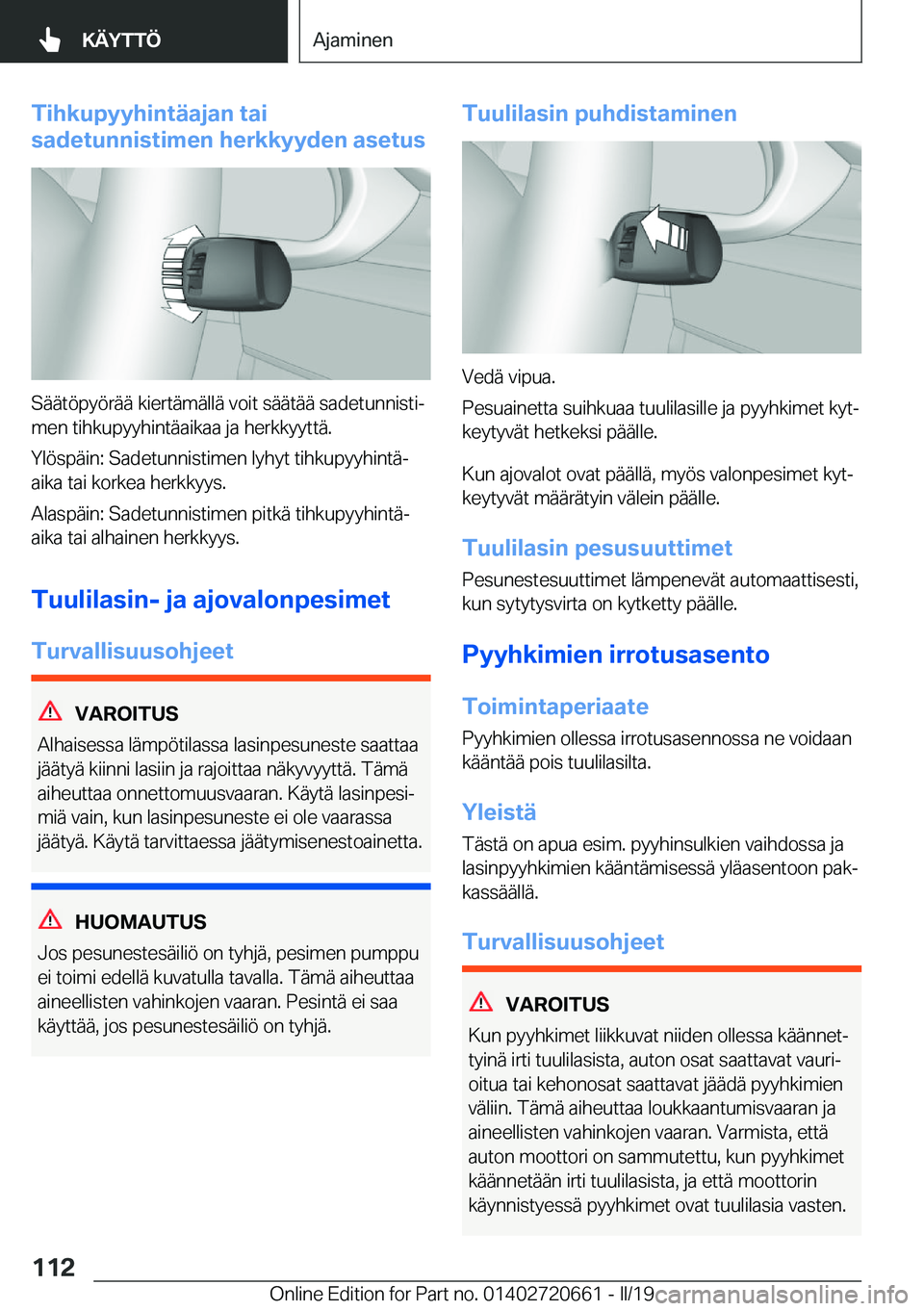 BMW M2 2020  Omistajan Käsikirja (in Finnish) �T�i�h�k�u�p�Z�Z�h�i�n�t�