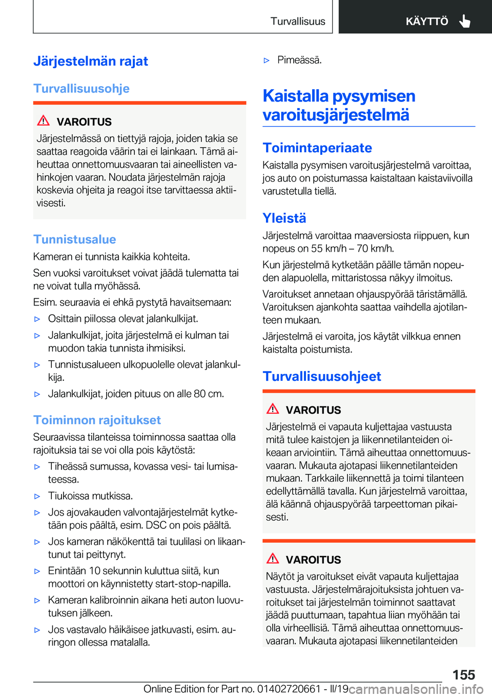 BMW M2 2020  Omistajan Käsikirja (in Finnish) �J�