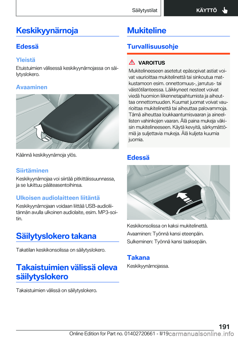 BMW M2 2020  Omistajan Käsikirja (in Finnish) �K�e�s�k�i�k�Z�Z�n�