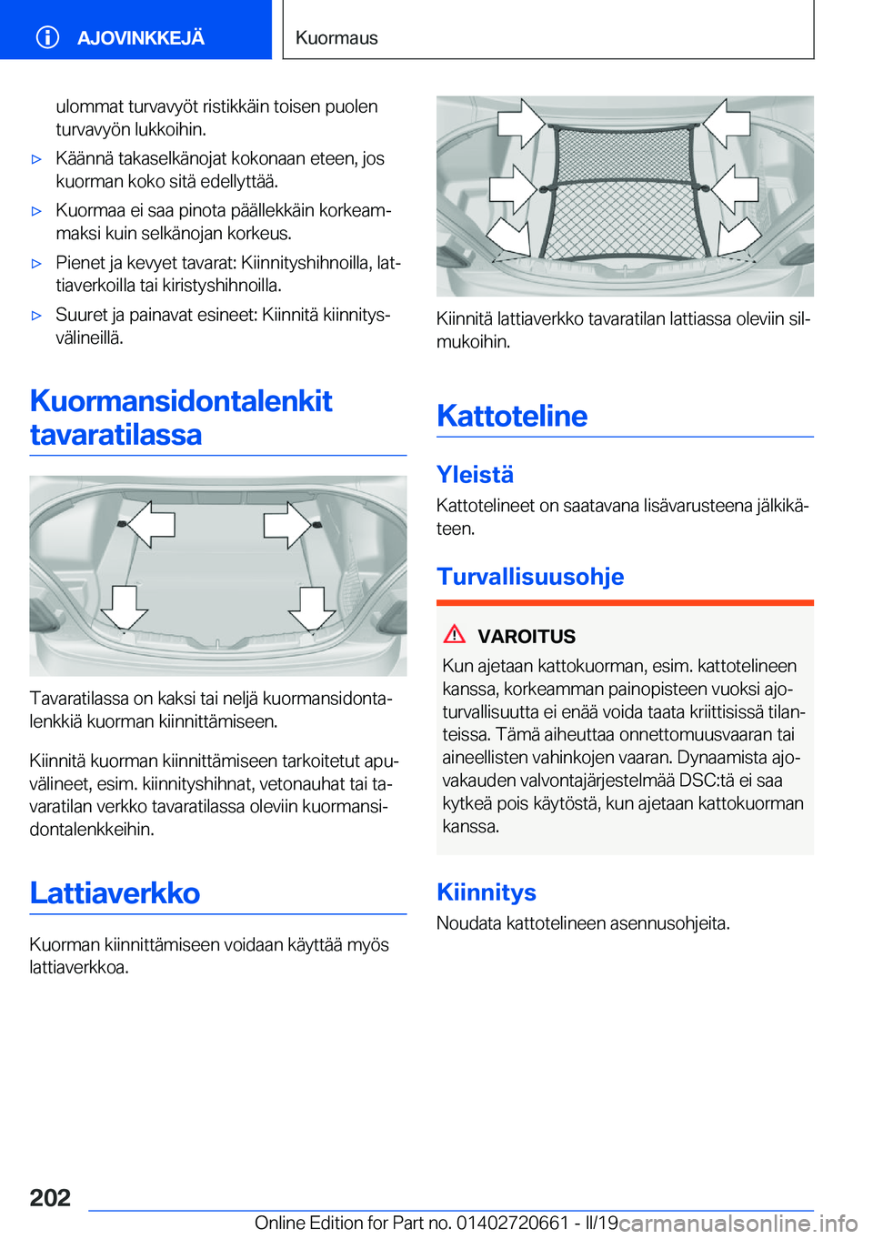 BMW M2 2020  Omistajan Käsikirja (in Finnish) �u�l�o�m�m�a�t��t�u�r�v�a�v�y�