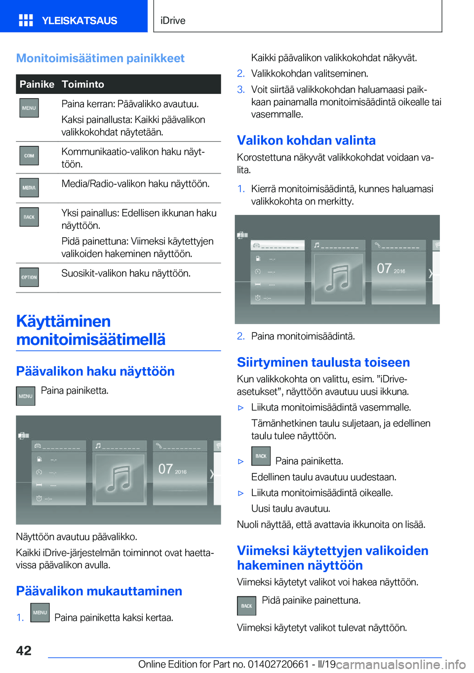 BMW M2 2020  Omistajan Käsikirja (in Finnish) �M�o�n�i�t�o�i�m�i�s�