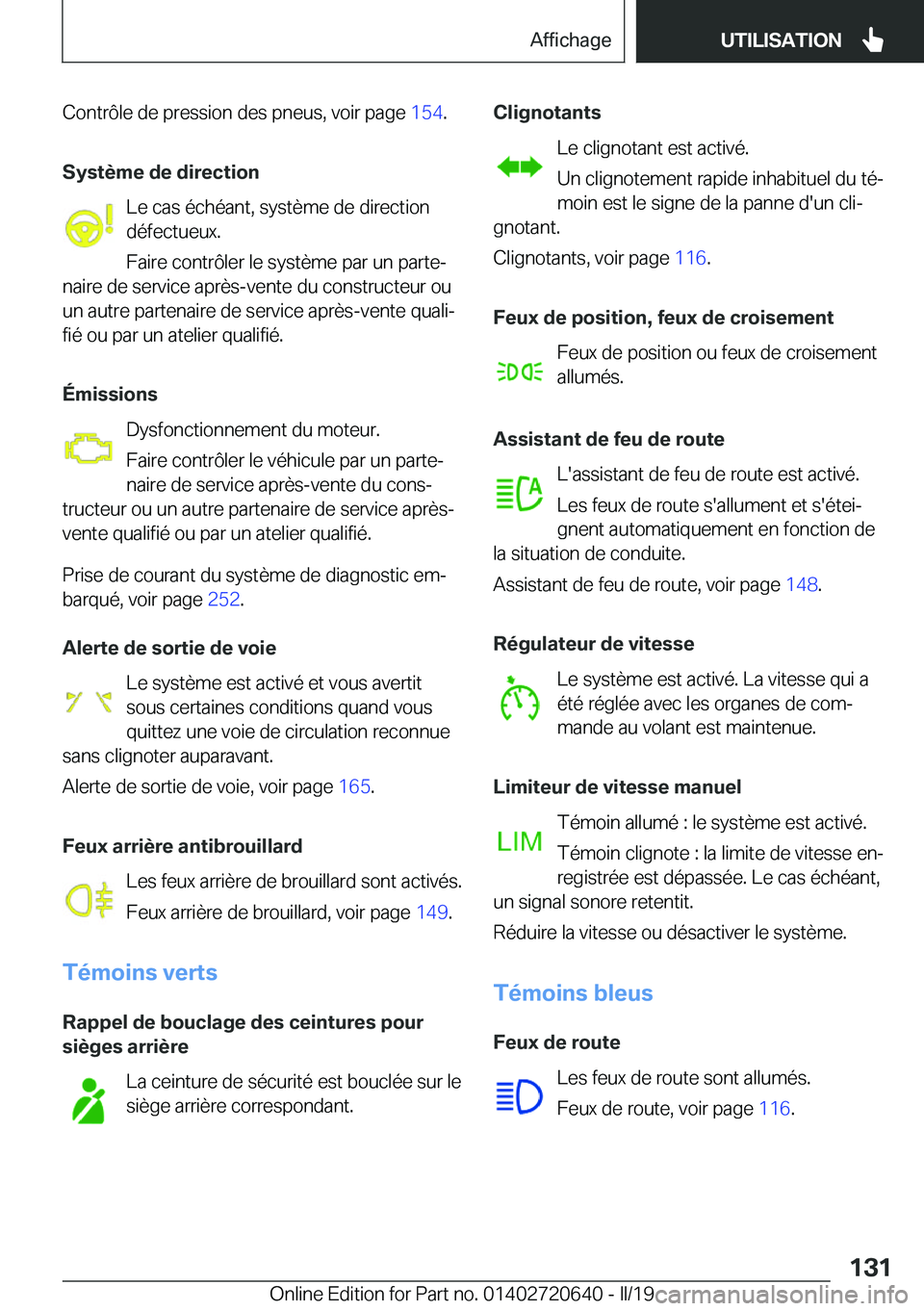 BMW M2 2020  Notices Demploi (in French) �C�o�n�t�r�