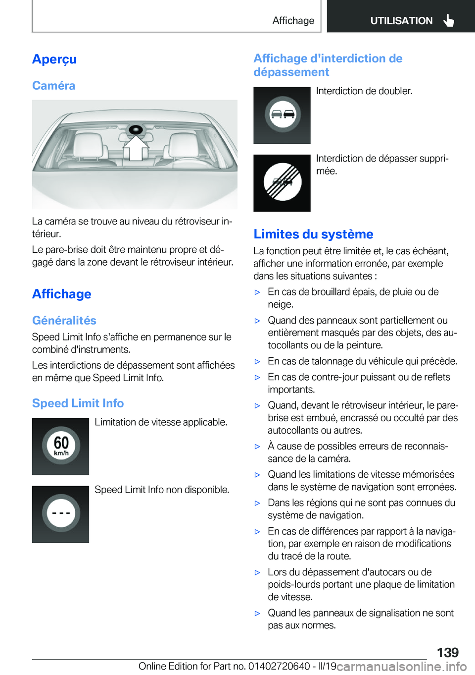 BMW M2 2020  Notices Demploi (in French) �A�p�e�r�ç�u
�C�a�m�é�r�a
�L�a��c�a�m�é�r�a��s�e��t�r�o�u�v�e��a�u��n�i�v�e�a�u��d�u��r�é�t�r�o�v�i�s�e�u�r��i�nj
�t�é�r�i�e�u�r�.
�L�e��p�a�r�e�-�b�r�i�s�e��d�o�i�t��ê�t�r�e��m�a�i