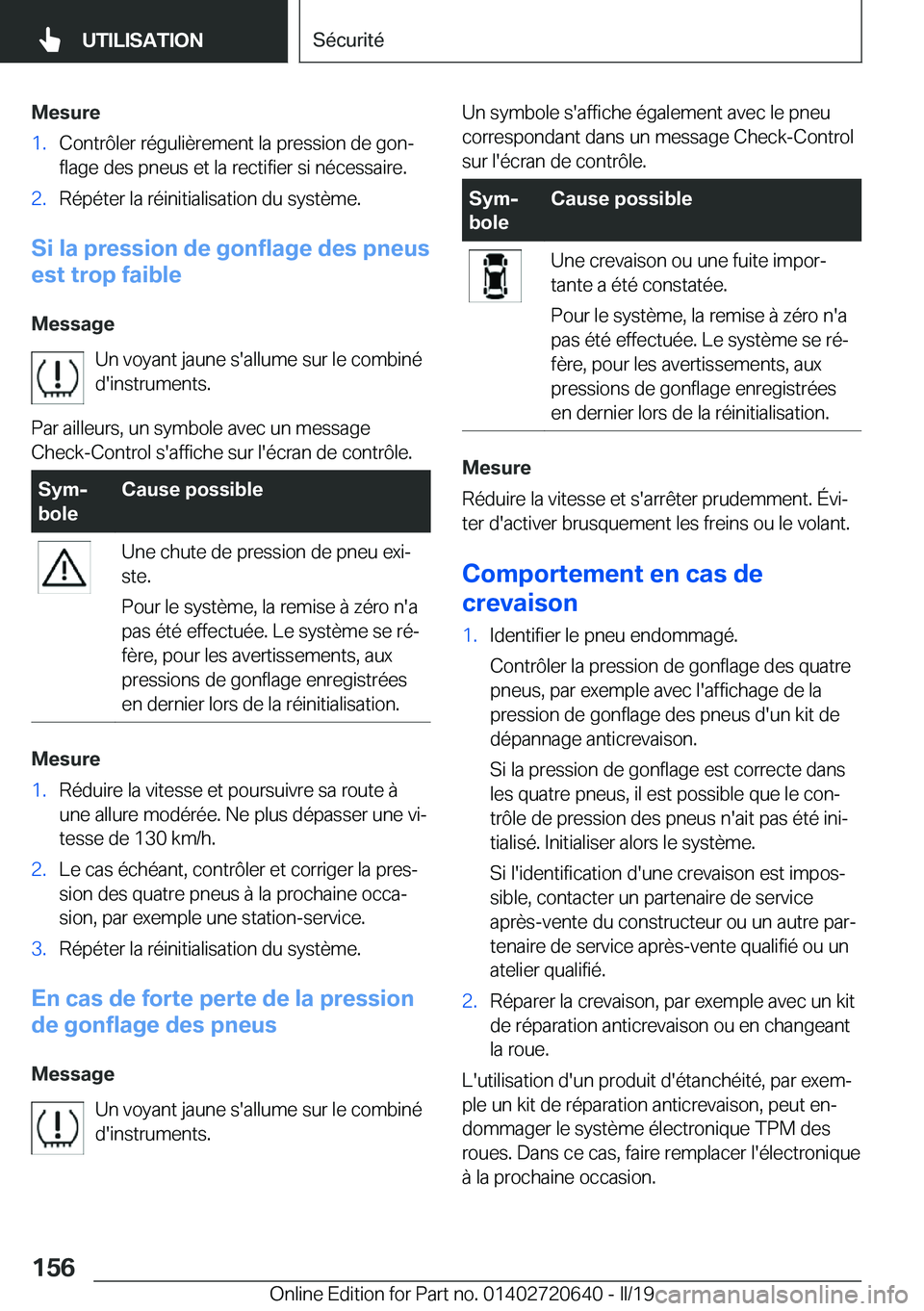 BMW M2 2020  Notices Demploi (in French) �M�e�s�u�r�e�1�.�C�o�n�t�r�