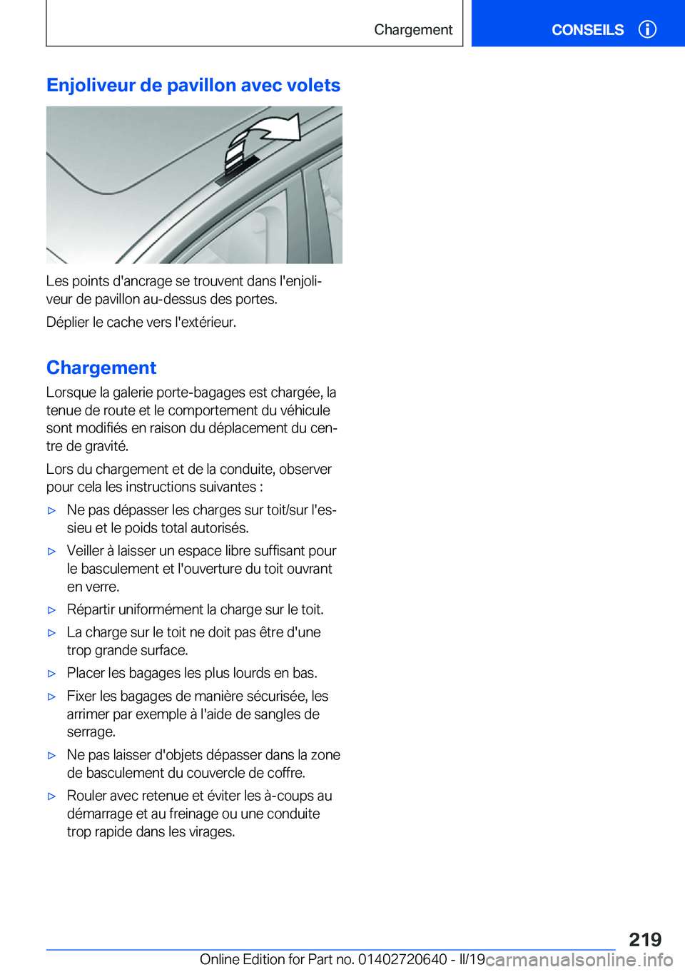 BMW M2 2020  Notices Demploi (in French) �E�n�j�o�l�i�v�e�u�r��d�e��p�a�v�i�l�l�o�n��a�v�e�c��v�o�l�e�t�s
�L�e�s��p�o�i�n�t�s��d�'�a�n�c�r�a�g�e��s�e��t�r�o�u�v�e�n�t��d�a�n�s��l�'�e�n�j�o�l�ij�v�e�u�r��d�e��p�a�v�i�l�l�