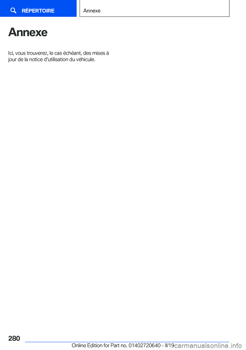 BMW M2 2020  Notices Demploi (in French) �A�n�n�e�x�e�I�c�i�,��v�o�u�s��t�r�o�u�v�e�r�e�z�,��l�e��c�a�s��é�c�h�é�a�n�t�,��d�e�s��m�i�s�e�s��