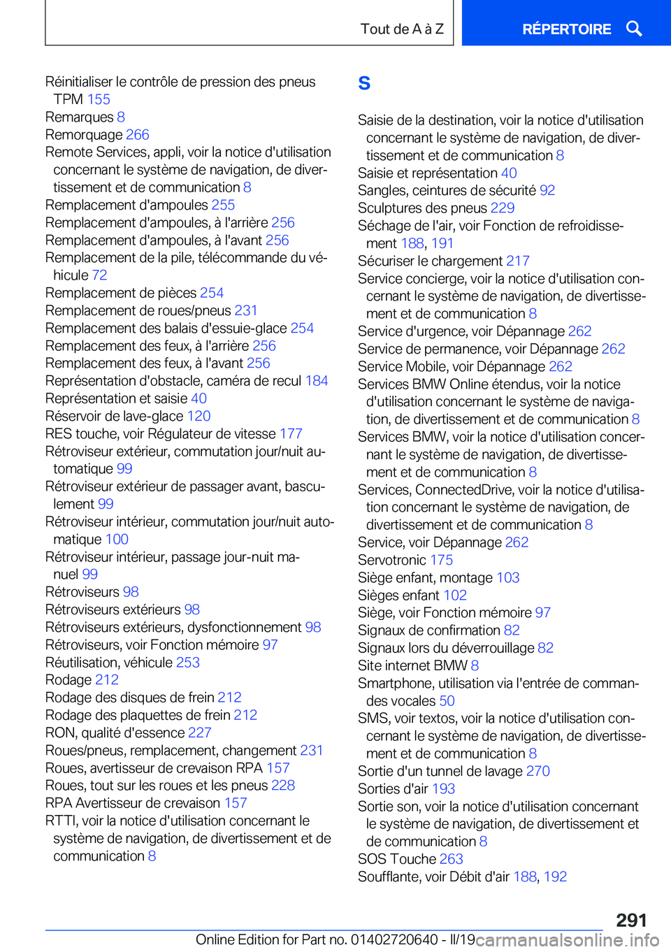 BMW M2 2020  Notices Demploi (in French) �R�é�i�n�i�t�i�a�l�i�s�e�r��l�e��c�o�n�t�r�