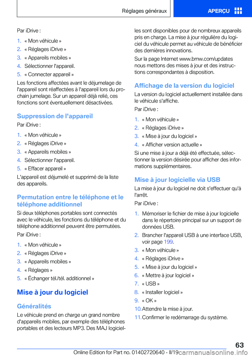 BMW M2 2020  Notices Demploi (in French) �P�a�r��i�D�r�i�v�e��:�1�.�k��M�o�n��v�é�h�i�c�u�l�e��{�2�.�k��R�é�g�l�a�g�e�s��i�D�r�i�v�e��{�3�.�k��A�p�p�a�r�e�i�l�s��m�o�b�i�l�e�s��{�4�.�S�é�l�e�c�t�i�o�n�n�e�r��l�'�a�p�p�a�r�