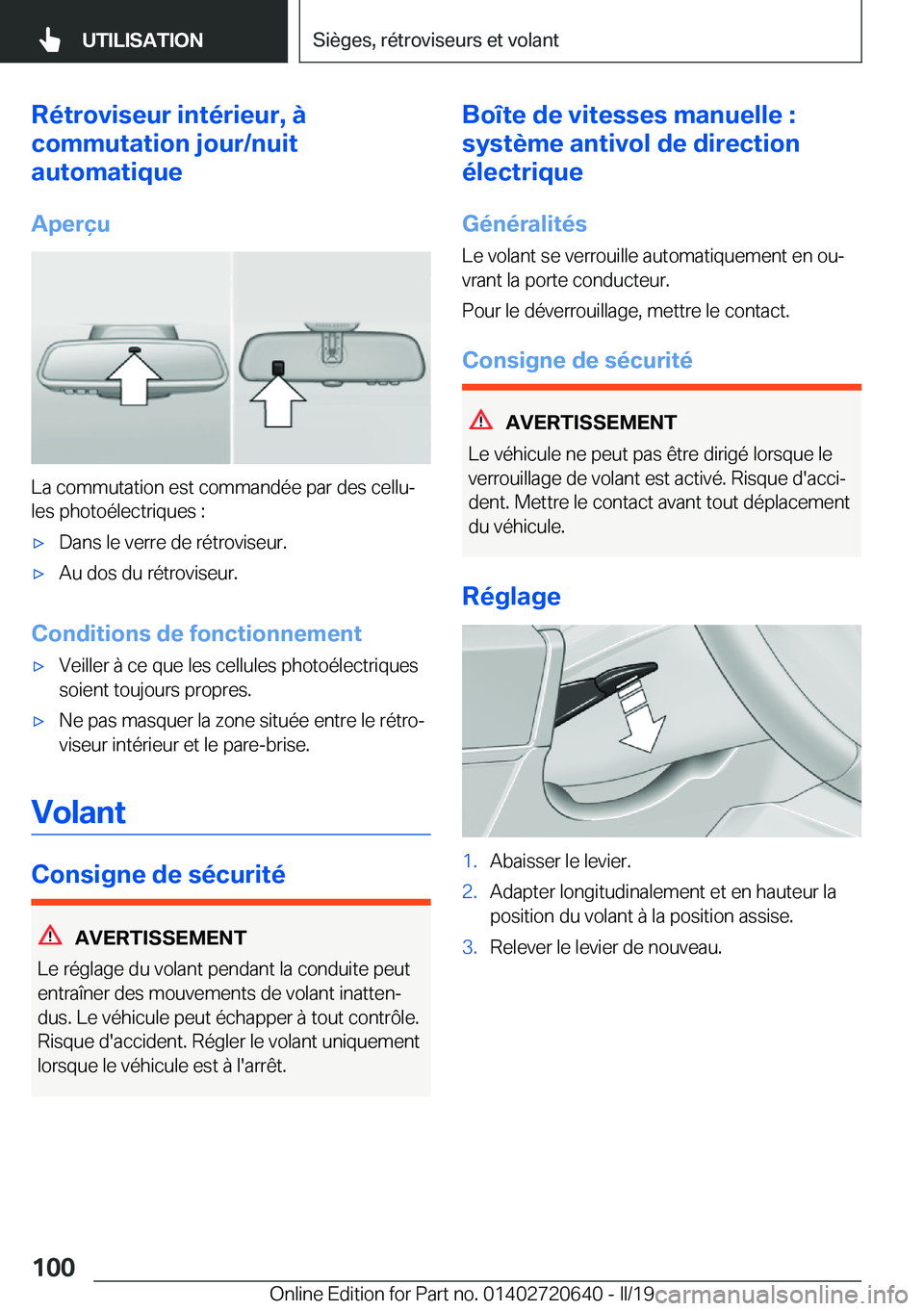BMW M2 2020  Notices Demploi (in French) �R�é�t�r�o�v�i�s�e�u�r��i�n�t�é�r�i�e�u�r�,��