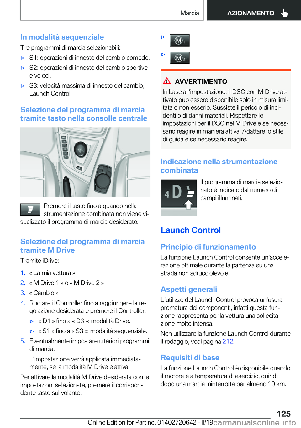 BMW M2 2020  Libretti Di Uso E manutenzione (in Italian) �I�n��m�o�d�a�l�i�t�